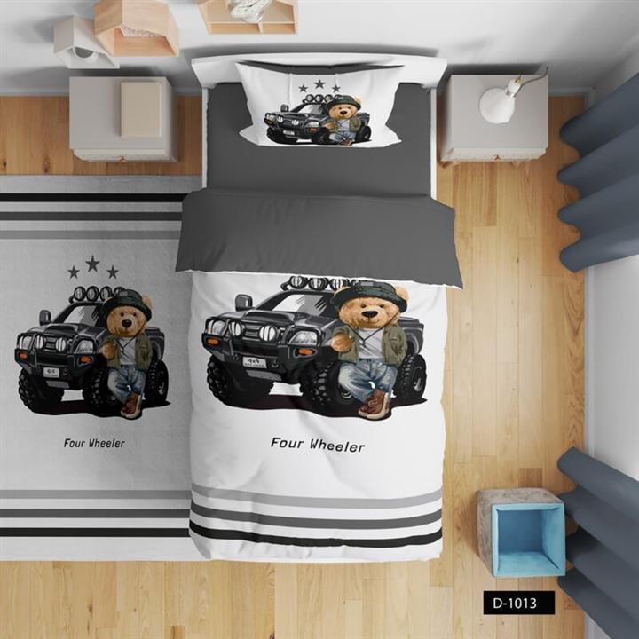 روتختی 3 بعدی پسرانه طرح خرسی چهار تیکه برند رویال